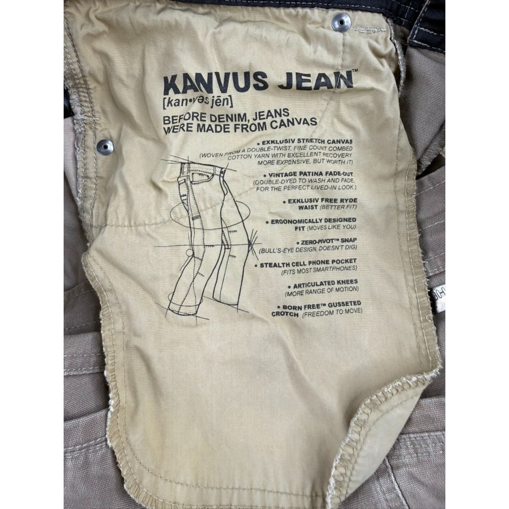 Kuhl Kanvus Jean Mens 32x30 Brown Canvas Pants Stretch 5114 Outdoor Workwear - Picture 13 of 14